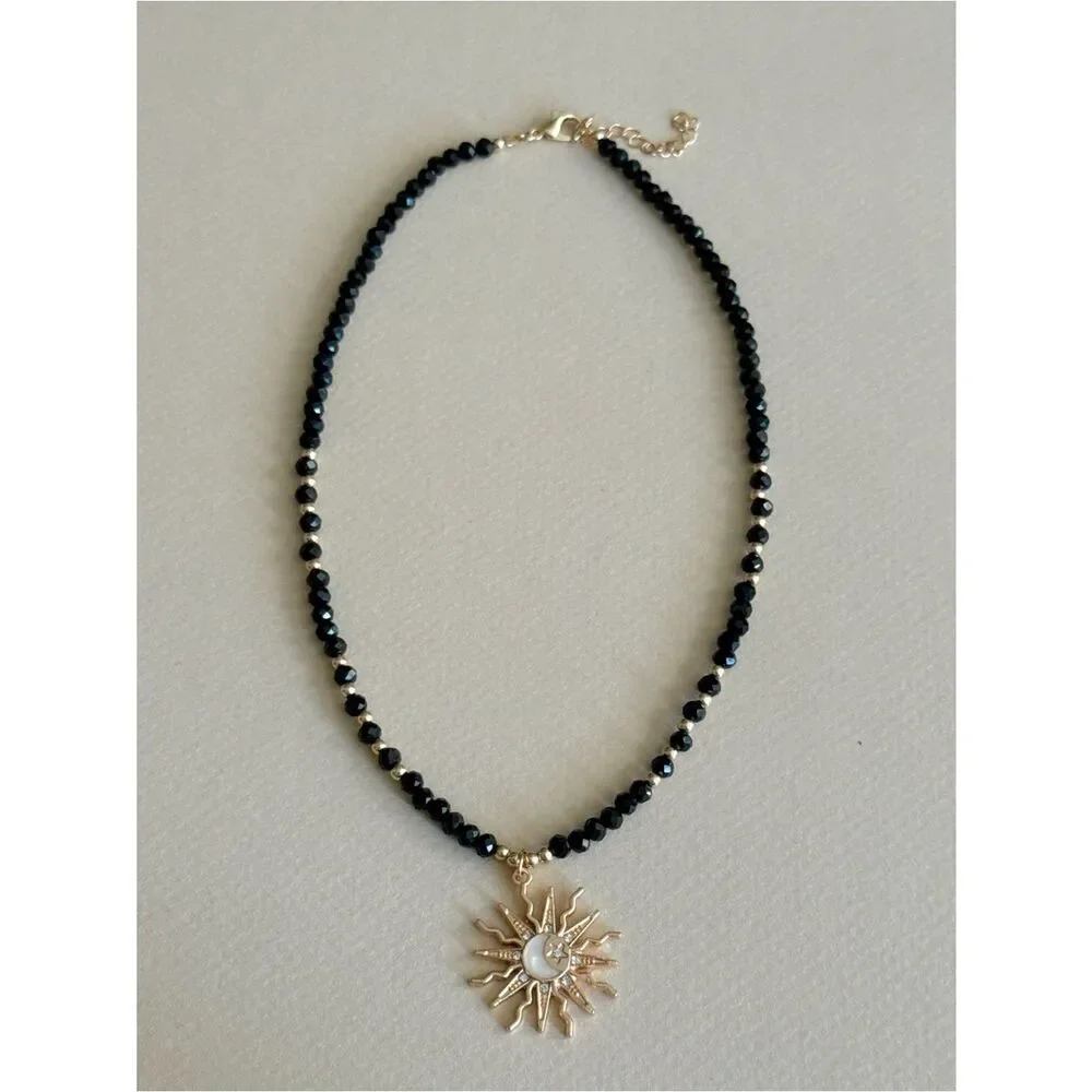 Boho sun necklace #2647